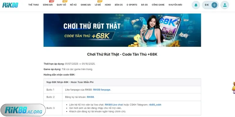 Chi tiết khuyến mãi tặng code