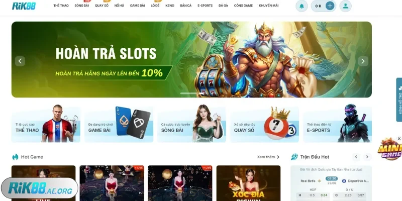 Rik88 là sảnh cá cược với nhiều quyền lợi