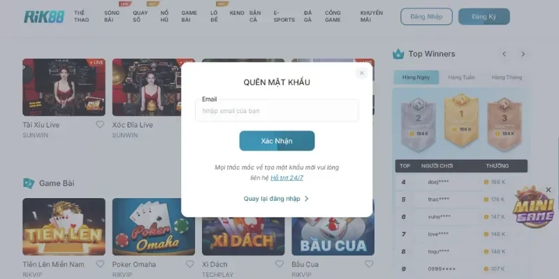 Xử lý ra sao nếu quên mật khẩu